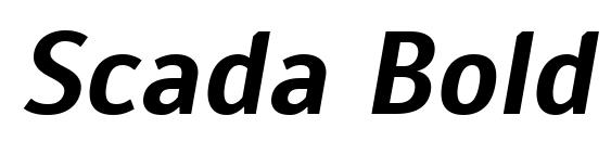 Scada Bold Italic font, free Scada Bold Italic font, preview Scada Bold Italic font