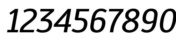 Scada Italic Font, Number Fonts