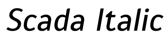 Scada Italic font, free Scada Italic font, preview Scada Italic font