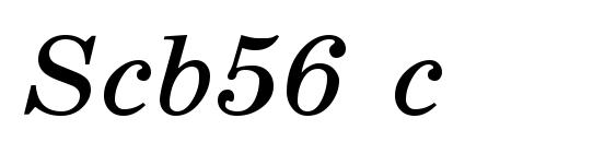 Scb56 c Font