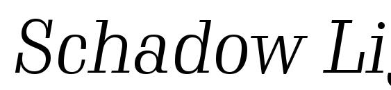 Schadow Light Cursive BT Font