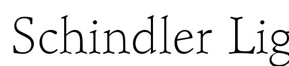 Schindler Light Font