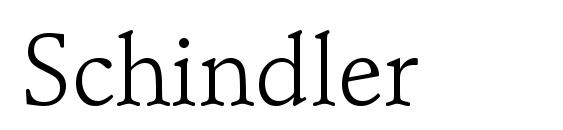 Schindler Font
