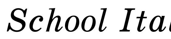 School Italic.001.001 font, free School Italic.001.001 font, preview School Italic.001.001 font