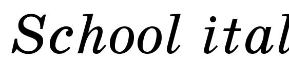 School italic font, free School italic font, preview School italic font