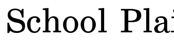 School Plain.001.001 Font
