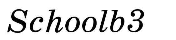 Schoolb3 Font