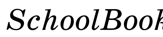 шрифт SchoolBook Italic Cyrillic, бесплатный шрифт SchoolBook Italic Cyrillic, предварительный просмотр шрифта SchoolBook Italic Cyrillic