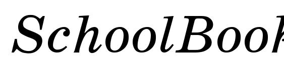 шрифт SchoolBook Italic, бесплатный шрифт SchoolBook Italic, предварительный просмотр шрифта SchoolBook Italic