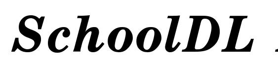 SchoolDL Bold Italic Font