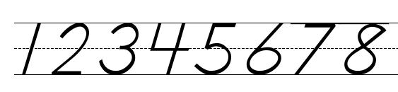Schoolscriptdashed Font, Number Fonts