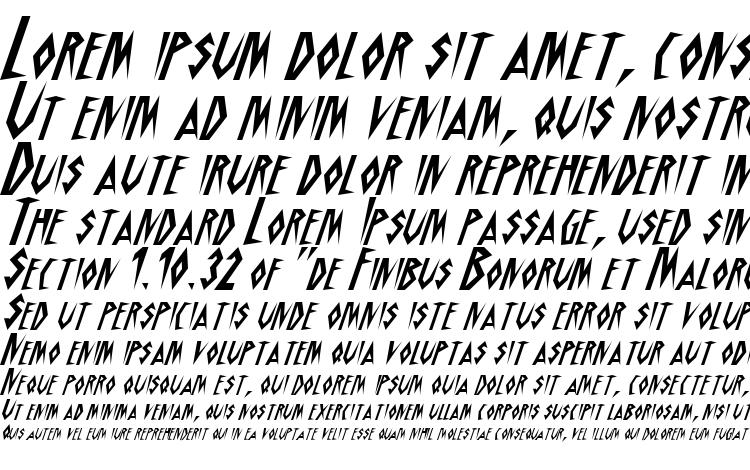 specimens Schrill AOE Oblique font, sample Schrill AOE Oblique font, an example of writing Schrill AOE Oblique font, review Schrill AOE Oblique font, preview Schrill AOE Oblique font, Schrill AOE Oblique font