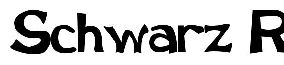 шрифт Schwarz Regular, бесплатный шрифт Schwarz Regular, предварительный просмотр шрифта Schwarz Regular