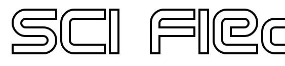 Sci fied x outline Font