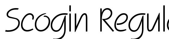 Scogin Regular font, free Scogin Regular font, preview Scogin Regular font