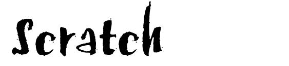 шрифт Scratch, бесплатный шрифт Scratch, предварительный просмотр шрифта Scratch