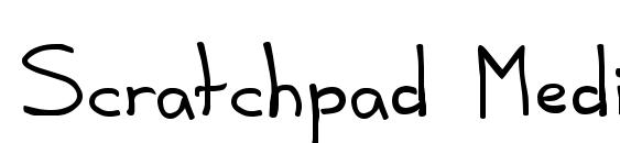 шрифт Scratchpad Medium, бесплатный шрифт Scratchpad Medium, предварительный просмотр шрифта Scratchpad Medium