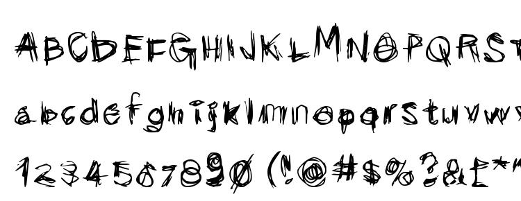 глифы шрифта Scribbli, символы шрифта Scribbli, символьная карта шрифта Scribbli, предварительный просмотр шрифта Scribbli, алфавит шрифта Scribbli, шрифт Scribbli