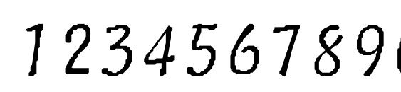 Script Normal Italic Font, Number Fonts