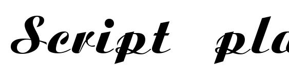 Script plain font, free Script plain font, preview Script plain font