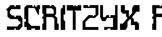 шрифт ScritzyX Regular, бесплатный шрифт ScritzyX Regular, предварительный просмотр шрифта ScritzyX Regular