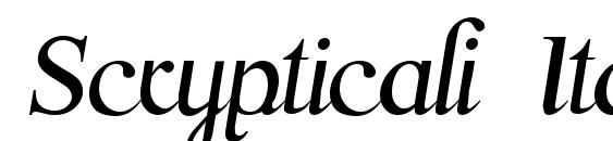 Scrypticali Italic font, free Scrypticali Italic font, preview Scrypticali Italic font