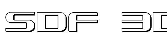SDF 3D font, free SDF 3D font, preview SDF 3D font