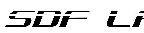 SDF Laser Italic Font