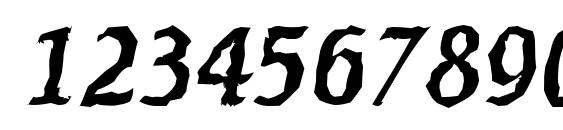 SeagullRandom Italic Font, Number Fonts