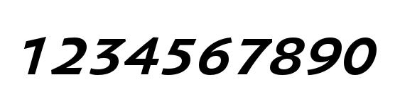 SebastianLightSC BoldItalic Font, Number Fonts