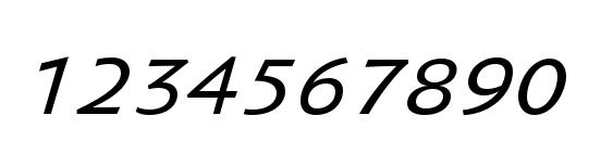 SebastianLightSC Italic Font, Number Fonts