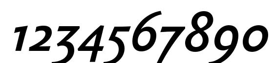 SebastianMedium Italic Font, Number Fonts