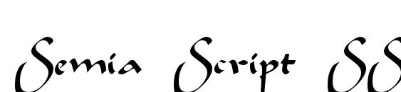 шрифт Semia Script SSi, бесплатный шрифт Semia Script SSi, предварительный просмотр шрифта Semia Script SSi