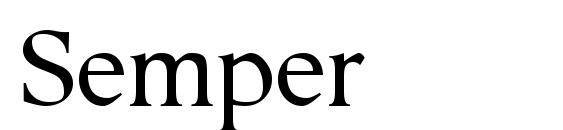 шрифт Semper, бесплатный шрифт Semper, предварительный просмотр шрифта Semper