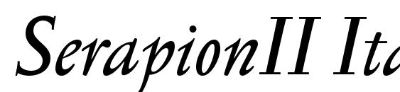 SerapionII Italic Font