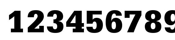 Serifa Black BT Font, Number Fonts