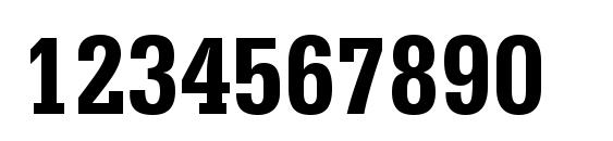 Serifa Bold Condensed BT Font, Number Fonts