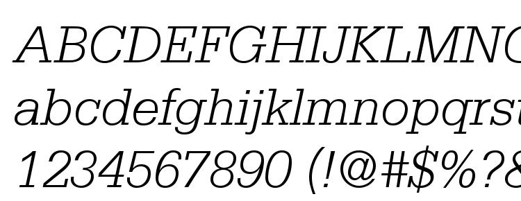 глифы шрифта Serifa LT 46 Light Italic, символы шрифта Serifa LT 46 Light Italic, символьная карта шрифта Serifa LT 46 Light Italic, предварительный просмотр шрифта Serifa LT 46 Light Italic, алфавит шрифта Serifa LT 46 Light Italic, шрифт Serifa LT 46 Light Italic