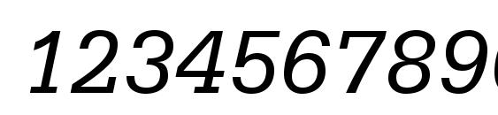 Serifa LT 56 Italic Font, Number Fonts