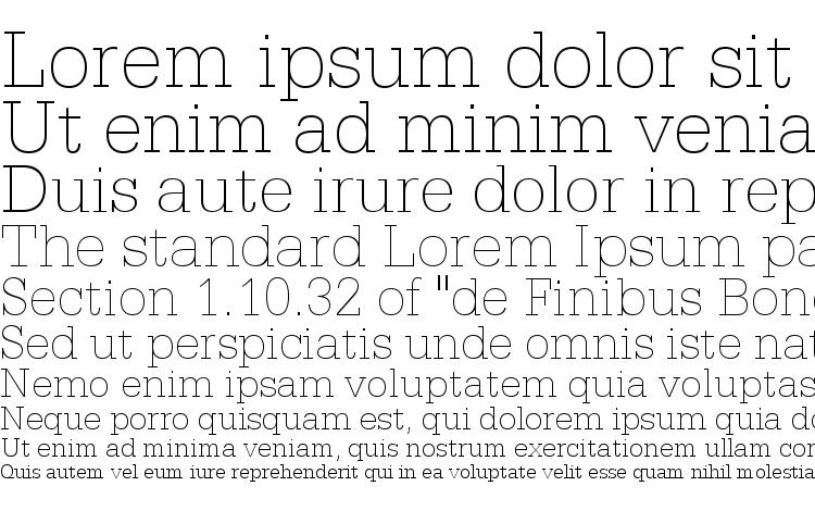 specimens Serifa Thin BT font, sample Serifa Thin BT font, an example of writing Serifa Thin BT font, review Serifa Thin BT font, preview Serifa Thin BT font, Serifa Thin BT font