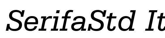 шрифт SerifaStd Italic, бесплатный шрифт SerifaStd Italic, предварительный просмотр шрифта SerifaStd Italic
