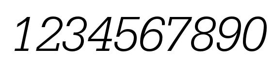 SerifaStd LightItalic Font, Number Fonts