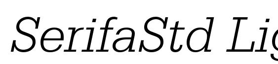 шрифт SerifaStd LightItalic, бесплатный шрифт SerifaStd LightItalic, предварительный просмотр шрифта SerifaStd LightItalic