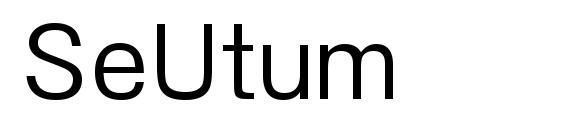 шрифт SeUtum, бесплатный шрифт SeUtum, предварительный просмотр шрифта SeUtum