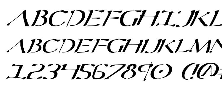 глифы шрифта Sever Italic, символы шрифта Sever Italic, символьная карта шрифта Sever Italic, предварительный просмотр шрифта Sever Italic, алфавит шрифта Sever Italic, шрифт Sever Italic