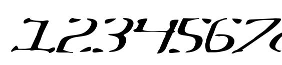 Sever Italic Font, Number Fonts