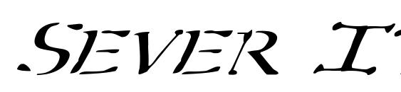 шрифт Sever Italic, бесплатный шрифт Sever Italic, предварительный просмотр шрифта Sever Italic