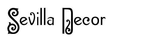 шрифт Sevilla Decor, бесплатный шрифт Sevilla Decor, предварительный просмотр шрифта Sevilla Decor