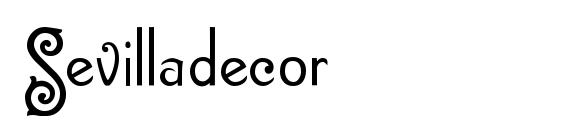 шрифт Sevilladecor, бесплатный шрифт Sevilladecor, предварительный просмотр шрифта Sevilladecor