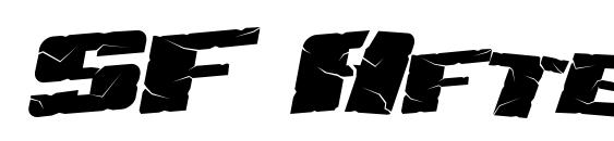 SF Aftershock Debris Italic font, free SF Aftershock Debris Italic font, preview SF Aftershock Debris Italic font